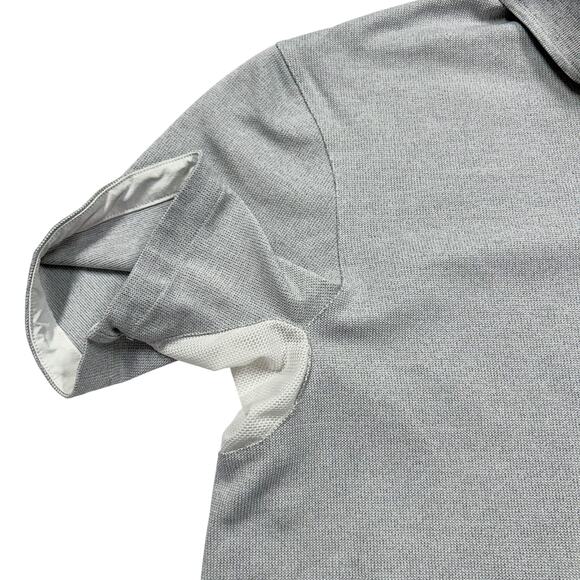 Outdoor Voices Men's Polo‎ Shirt Size Medium Gray Vented Short Sleeve Preppy - Picture 4 of 8